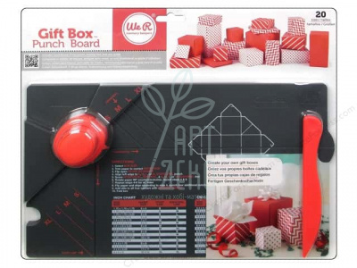 Дошка для виготовлення квадратних коробочок Gift Box Punch Board, We R Memory Keepers Дошка для виготовлення квадратних коробочок Gift Box Punch Board, We R Memory Keepers