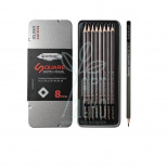 Набір олівців чорнографітних Square, (2H,H,HB,B,2B,4B,6B,8B), 8 шт, Acmeliae