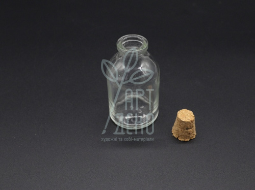 Пляшечка скляна, 36х63 мм, 32 мл, Китай