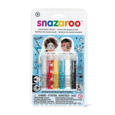 Набір фарб для аквагриму Boys face painting sticks set, 6 кол., Snazaroo