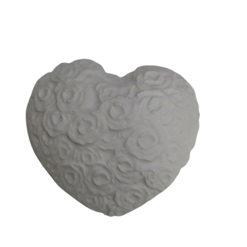 Гіпсова фігурка Серце в трояндах, 8х7,5 см, Україна