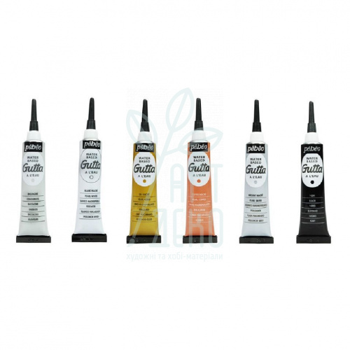 Контур-резерв для тканини Water based Gutta, металіки, 20 мл, Pebeo