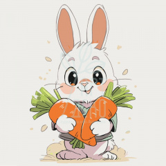 Набір для розпису за номерами "Чудовий кролик", 30x30 см, ArtCraft