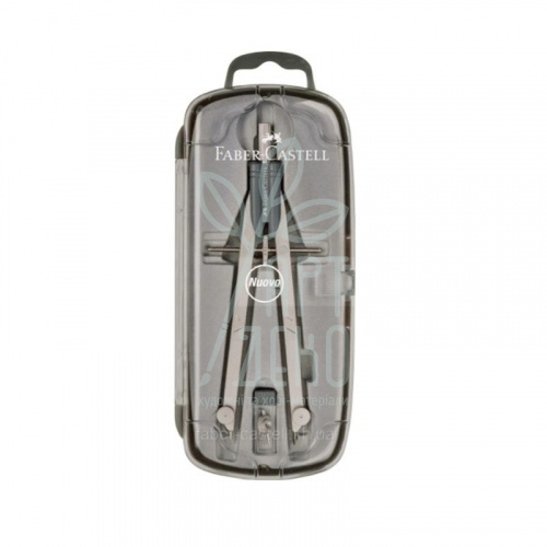 Циркуль Compass Brass School, 300 мм, в футлярі, Faber-Castell