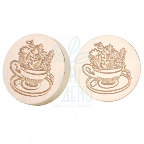 Насадка для сургучної печатки "Горнятко з квітами", 2,5 см, Китай