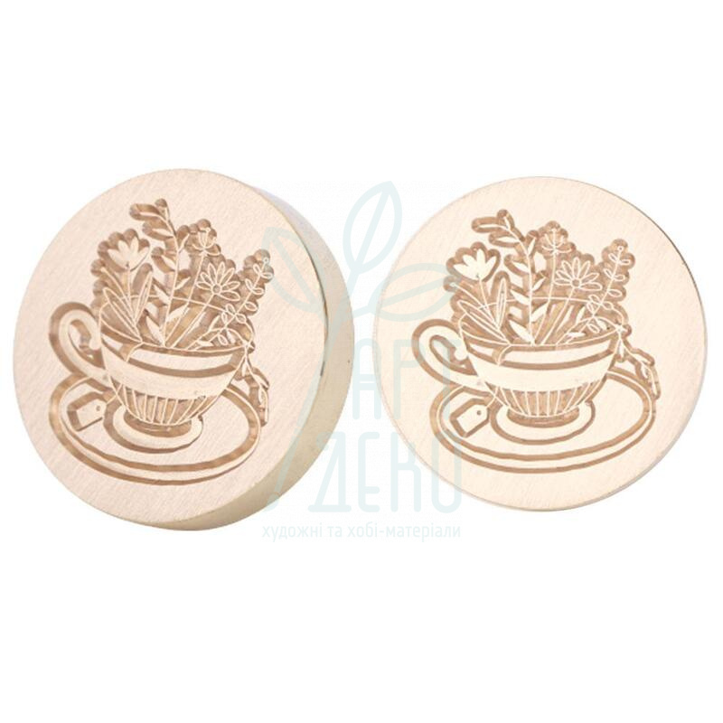 Насадка для сургучної печатки "Горнятко з квітами", 2,5 см, Китай