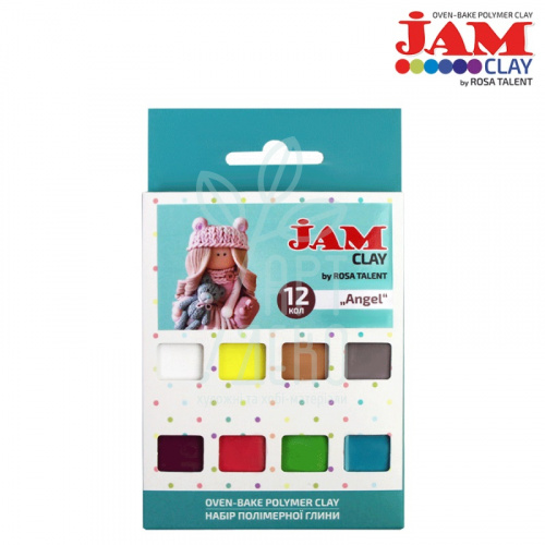 Набір полімерної глини Jam Clay "Angel", 12х20 г, ROSA
