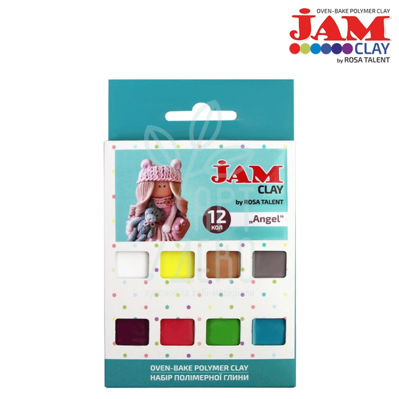 Набір полімерної глини Jam Clay "Angel", 12х20 г, ROSA