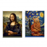 Коледж-блок Student, спiраль, А4+, ламінація, кремовий блок, лінійка, 70 г/м2, 80 л, Школярик