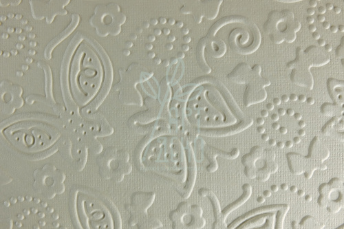 Папір текстурований, тиснений "Метелики 2", бежевий, 11х15 см, Україна