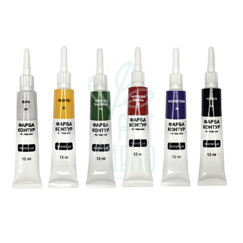 Фарба-контур акрилова для тканини, 12 мл, Monet