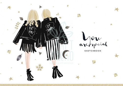 Альбом для малювання Star, спіраль, А4 (21х29,7 см), 100 г/м2, 20 л., Школярик