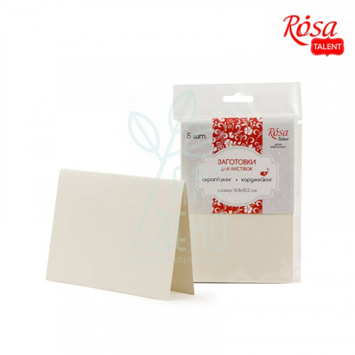Набір заготовок для листівок, 14,8х10,5 см, 300 г/м2, 5 шт., ROSA Talent