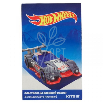 Набір пластиліну воскового "Hot Wheels", 15 кол., 225 г, Kite