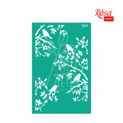 Трафарет самоклеючий, фоновий №1501, серія "Тварини", 13х20 см, ROSA Talent