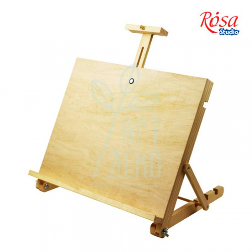 Мольберт-планшет настільний, фанера, зі штангою, А3, 45х35 см, ROSA Studio