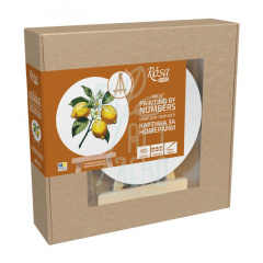 Набір для розпису за номерами "Сонячні лимони", Ø 15 см, з мольбертом, ROSA Start