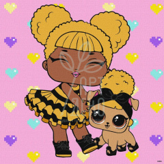 Набір для розпису за номерами "L.O.L. Surprise! TroopSurprise Queen Bee", 40х40 см, Ідейка