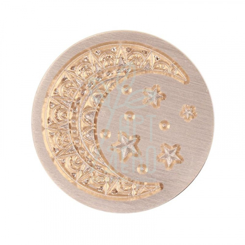 Насадка для сургучної печатки "Місяць з зіркамиі", 2,5 см, Китай