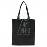 Еко-сумка, бязь, 38х42 см, чорна, ручки 70 см, 145 г/м2, Україна