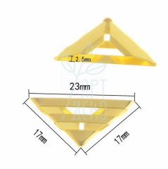 Кутик металевий декоративний, 17х17х23 мм, золото, Китай
