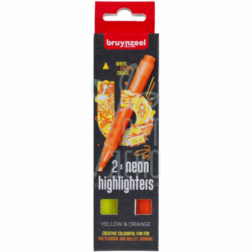 Набір маркерів Highlighter Yellow/Orange, 2 кол., Bruynzeel