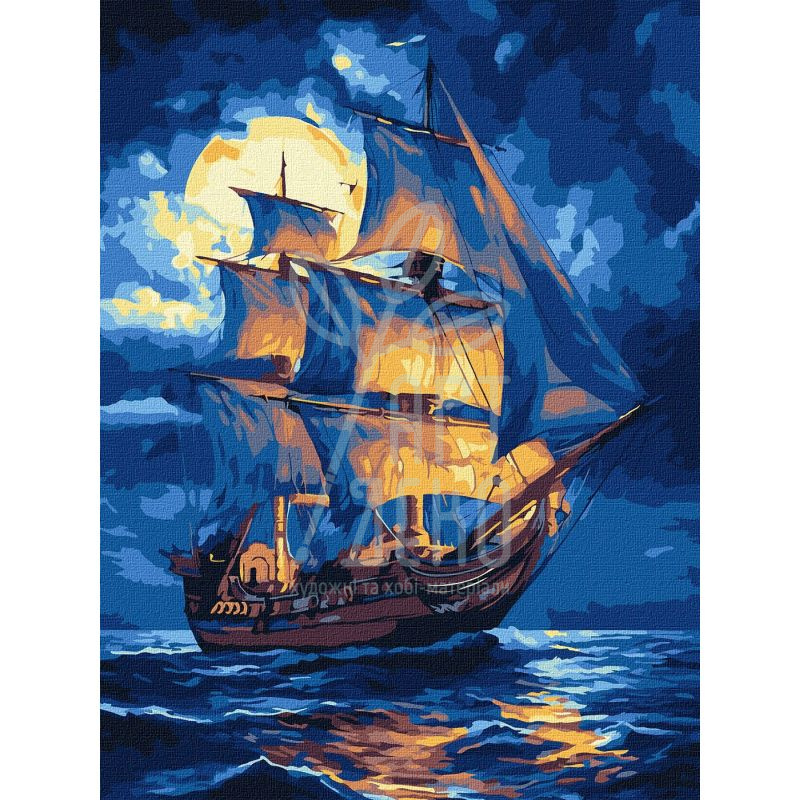 Набір для розпису за номерами "Легенда хвиль", 30х40 см, Ідейка