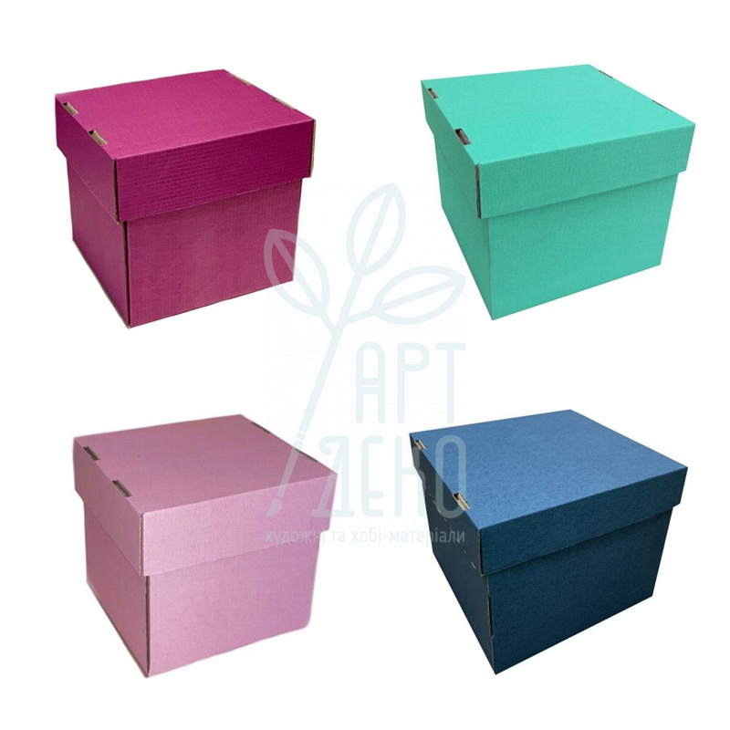 Коробка подарункова, гофрокартон, 22,5х22,5х20 см, Україна