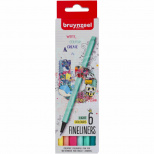Набір лайнерів Fineliners Light, Світлі кольори, 6 кол., Bruynzeel