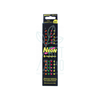 Набір олівців кольорових Neon, 6 шт, Marco