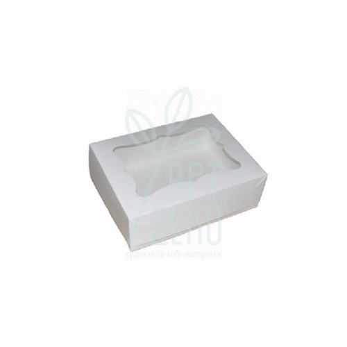 Коробка подарункова з віконцем, 25х17х8 см, біла, Україна