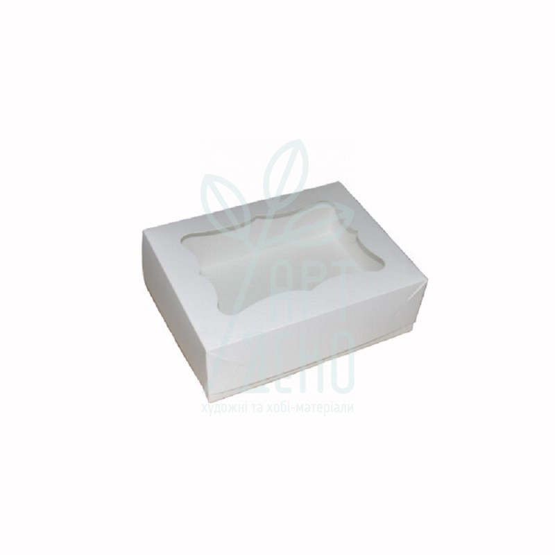 Коробка подарункова з віконцем, 25х17х8 см, біла, Україна