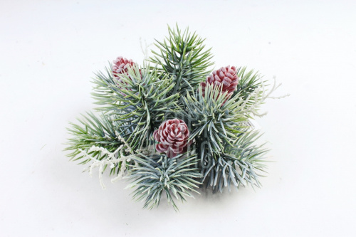 Декор для свічки "Гілка ялинки з шишками"