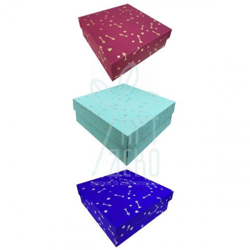 Коробка подарункова, гофрокартон "Стріли", 30х30х10,5 см, Україна