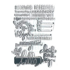 Набір штампів Cherish Clear Stamps 14 шт., Heidi Swapp