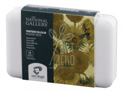 Набір акварельних фарб Van Gogh Pocket Box National Gallery, кювети, 12 кол., Royal Talens