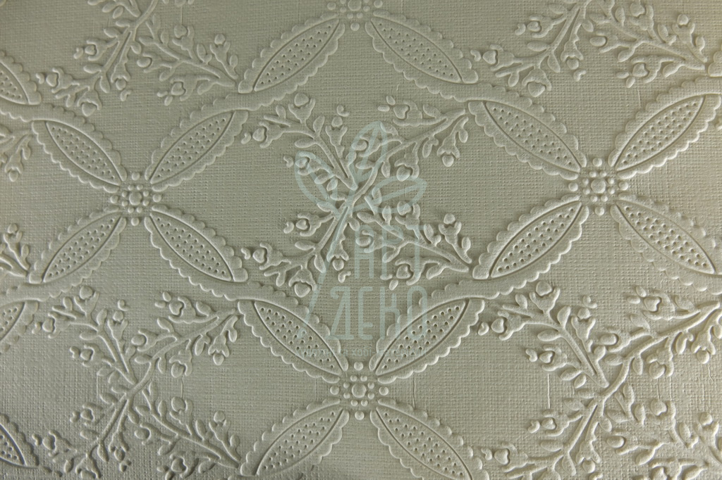 Папір текстурований, тиснений "Орнамент 12", бежевий, 13х18 см, Україна