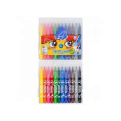 Набір фломастерів-пензлів Super Washable, 12 шт, Marco