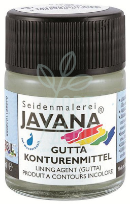 Контур-резерв Javana Gutta для тканини на водній основі, 50 мл, змивається, безбарвний, Kreul