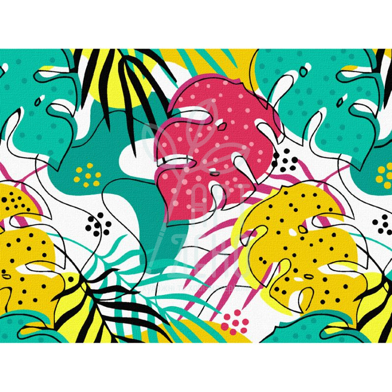 Набір для розпису за номерами "Листя", 15х20 см, з мольбертом, ROSA Start