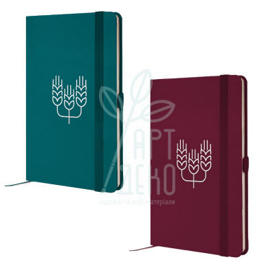 Книга записна Partner "Колоски", клітинка, 12,5х19,5 см, 96 л., Axent Книга записна Partner "Колоски", клітинка, 12,5х19,5 см, 96 л., Axent