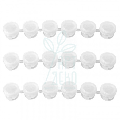 Набір контейнерів пластикових, 16x3 см, 6х3 шт, D.K.ART & CRAFT