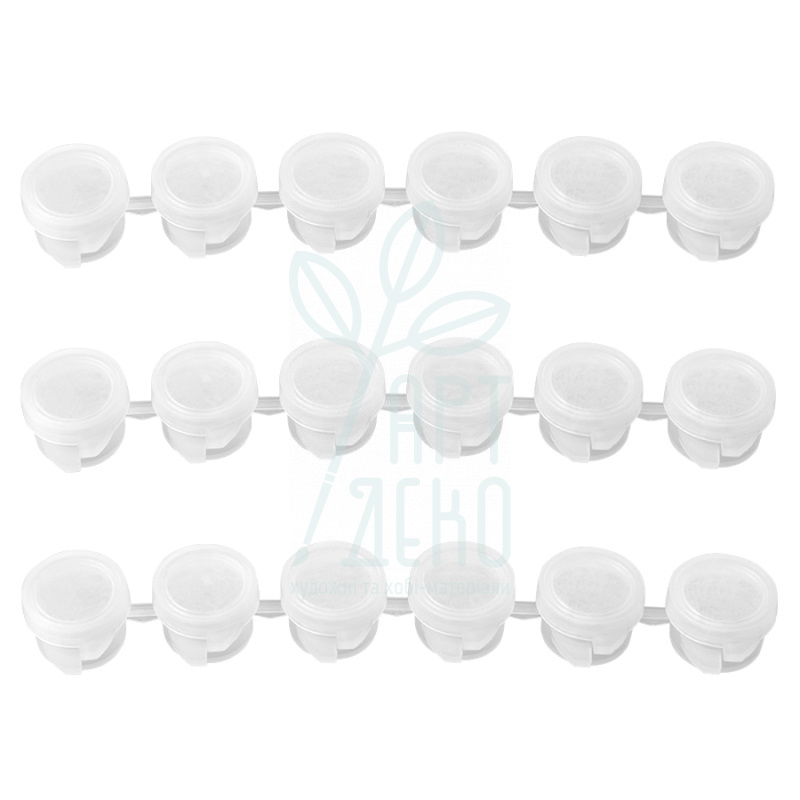 Набір контейнерів пластикових, 16x3 см, 6х3 шт, D.K.ART & CRAFT