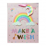 Пакет подарунковий "Make wish", 30х39х14,2 cм, Україна