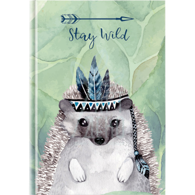 Книга записна Cuties Stay Wild, тверда обкладинка, В5 (25х17,6 см), 80 л., в клітинку, Axent 