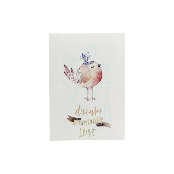 Листівка "Мрійлива пташка", 10х7,5 см, Україна