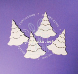 Набір чипбордів "Ялиночки" №1, 4 шт, Wycinanka