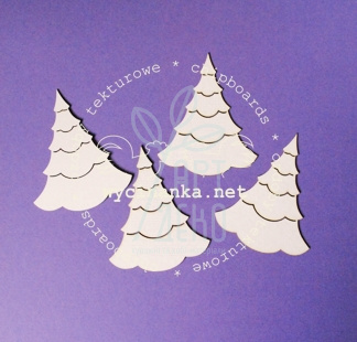 Набір чипбордів "Ялиночки" №1, 4 шт, Wycinanka