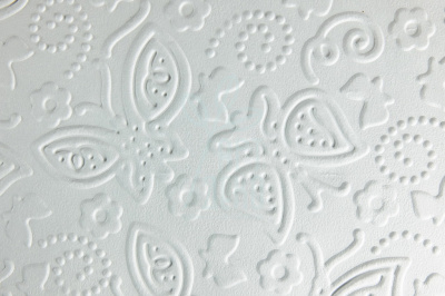 Папір текстурований, тиснений "Метелики 2", білий, 11х15 см, Україна