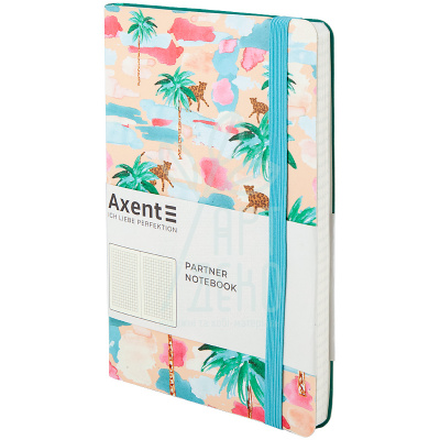 Книга записна Partner BBH Soft Palm, 125х195 мм, 96 л., клітинка, Axent